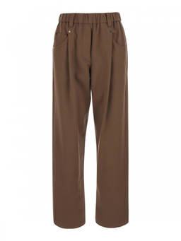 Brunello Cucinelli - Brown Relaxed Pleated Pant (24)