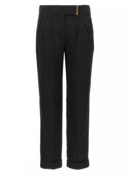 Tom Ford - Black Tailored Flat Front Pant