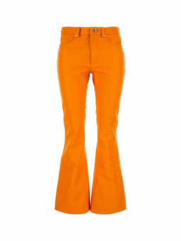 JW Anderson - Orange Leather Bootcut Leg Trouser