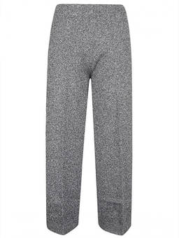 Circus Hotel - Grey Viscose Wide Leg Trouser (28)