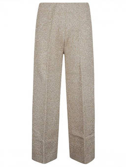 Circus Hotel - Golden Viscose Wide Leg Trouser (28)