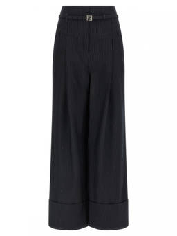 Fendi - Blue Pinstripe Wool Pant (24)