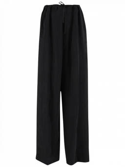 Balenciaga - Black Drawstring Wide-Leg Pant (28)