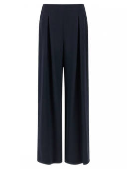 Max Mara - Dark Blue Straight Pleated Pant