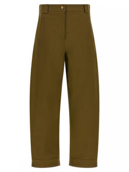 Max Mara - Green Tapered Flat Front Pant