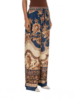 Zimmermann - Blue Printed Silk Trouser