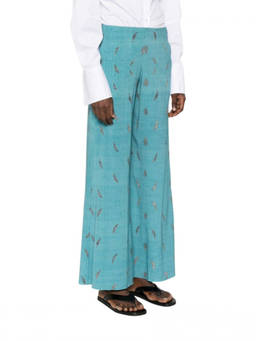 Pierre-Louis Mascia - Blue Printed Silk Trouser (26)