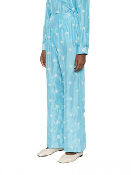 Forte Forte - Blue Embroidered Silk Trouser (26)