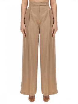 Max Mara - Beige Regular Pleated Pant (30)
