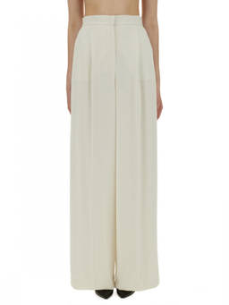 Max Mara - White Loose Pleated Pant (30)