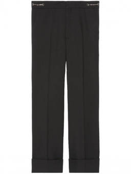 Gucci - Black Wool Cropped Trouser
