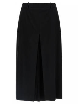 Saint Laurent - Black Midi Wool Skirt (30)