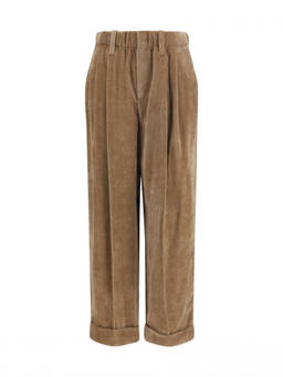 Brunello Cucinelli - Brown Relaxed Pleated Pant