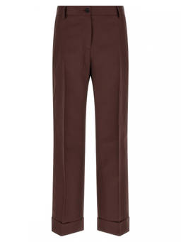 Alberto Biani - Brown Straight Flat Front Pant (30)
