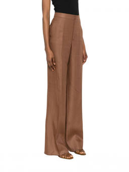 Tagliatore - Brown Straight Flat Front Pant