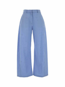GIUSEPPE DI MORABITO - Light Blue Relaxed Flat Front Pant (28)