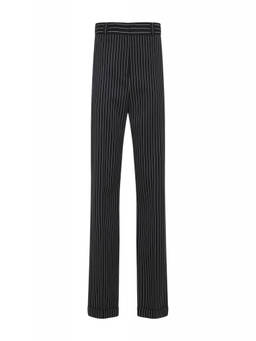 Tom Ford - Black Stripes Flat Front Pant (28)