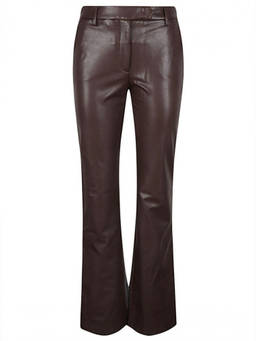 True Royal - Brown Leather Flared Trouser (30)