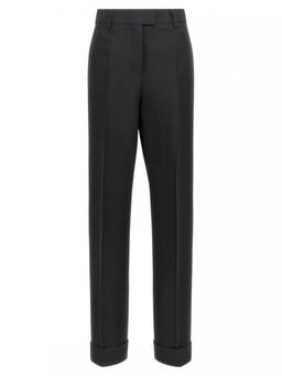 Ferragamo - Black Stretched Pleated Trouser