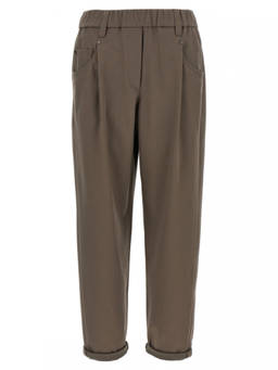 Brunello Cucinelli - Grey Shiny Bartack Pant (31)