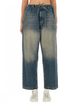 Moschino - Blue Relaxed Drawstring Pant