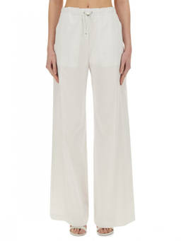 Moschino - White Relaxed Flat Front Pant