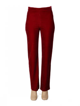 Moschino - Red Straight Flat Front Pant