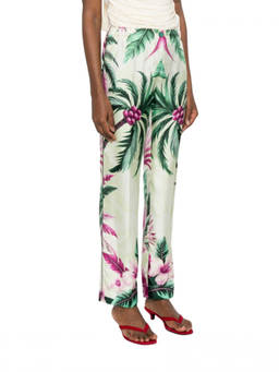 F.R.S For Restless Sleepers - Green Printed Trouser
