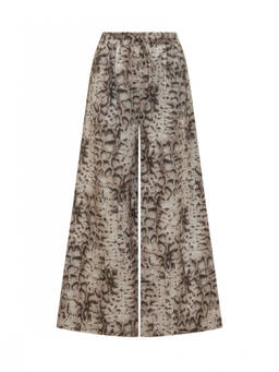 Pinko - Beige Printed Loose Drawstring Pant