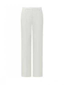 Pinko - White Straight Flat Front Pant
