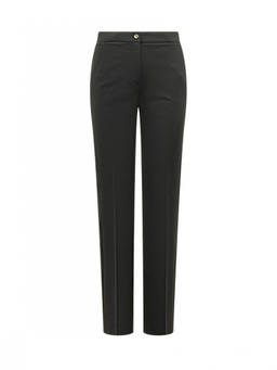 Pinko - Black Straight Flat Front Pant