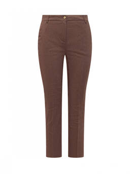Pinko - Brown Slim Flat Front Pant