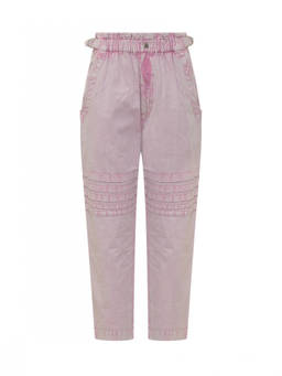 Marant Etoile - Pink Straight Flat Front Pant (24)