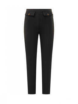 Elisabetta Franchi - Black Skinny Flat Front Pant (31)