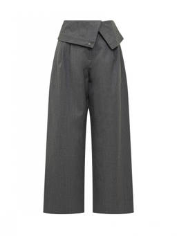 JW Anderson - Grey Wide Leg Flat Front Pant (24)