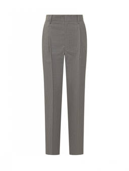 Victoria Beckham - Grey Straight Flat Front Pant (26)