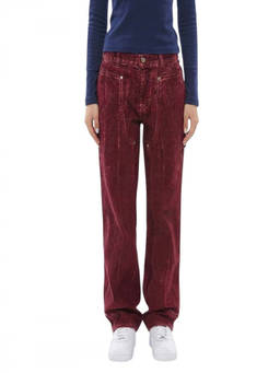 Stella McCartney - Maroon Relaxed Flat Front Pant