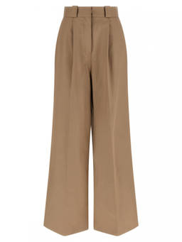Balenciaga - Beige Regular Flat Front Pant