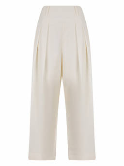 Victoria Beckham - White Loose Pleated Pant (28)