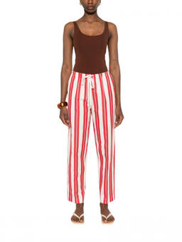 Forte Forte - Red Striped Drawstring Trouser (26)