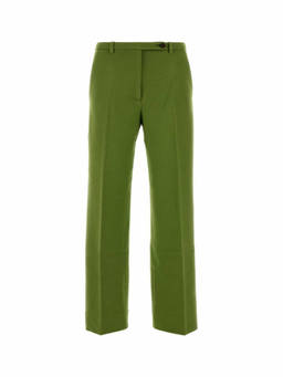 Miu Miu - Green Straight Flat Front Pant