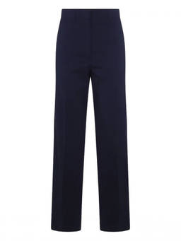 Miu Miu - Navy Blue Straight Flat Front Pant