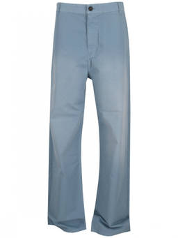 Miu Miu - Light Blue Straight Flat Front Pant (26)