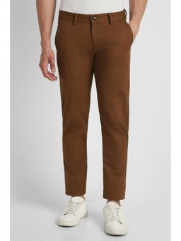 Allen Solly - Men Brown Slim Fit Solid Casual Trousers