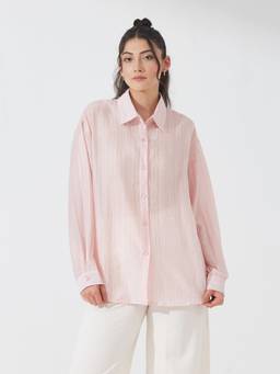 Depano - Pixie Pastel Pink Sequin Shirt