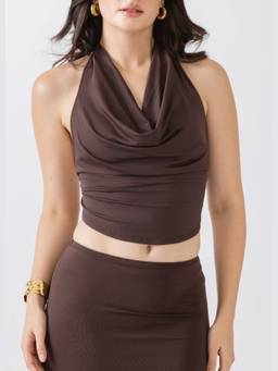 NEF'S Finds - Brown Espresso Crop Top