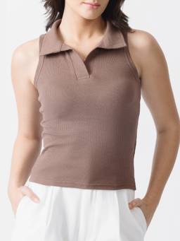 NEF'S Finds - Brown Milo Polo Tank Top