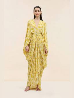 Taangerine Tiger - Yellow Zeph Kaftan with Belt