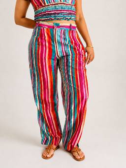 RISING AMONG - Multi-Color Bloom Relaxed Fit Trouser