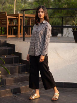 Rangsutra - Dhwani Black Collared Shirt